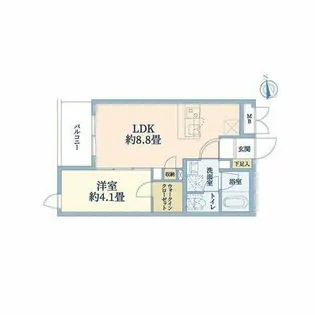 ウェルスクエア都島中通【3階】の間取り