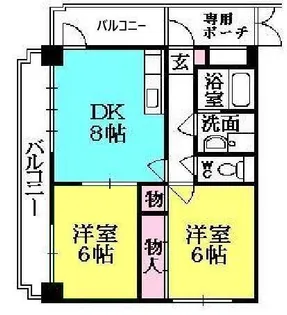 ベル上甲子園【3階】の間取り