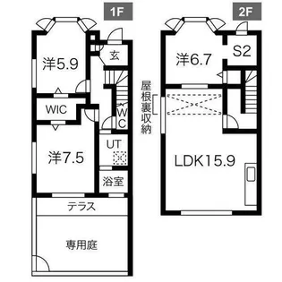 ファミリアガーデン【101号室】の間取り