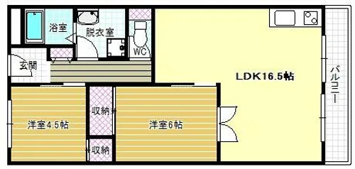 第5コーポ平野【2階】の間取り