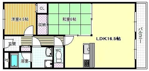 第5コーポ平野【2階】の間取り
