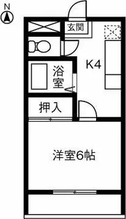 プリミエール八田【4階】の間取り