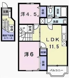シエルアンフィニ【2階】の間取り
