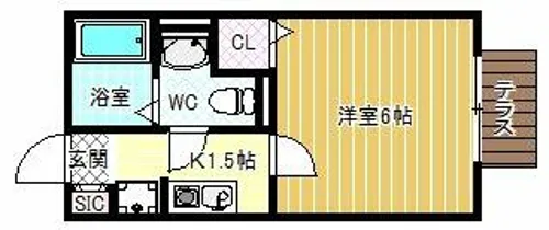 セジュールMORITA【1階】の間取り