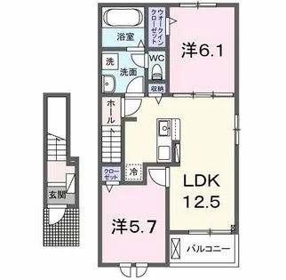 ウィステリア C.D.S【2階】の間取り