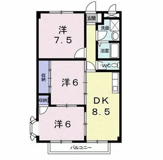 サンヒルズ千代田I【1階】の間取り