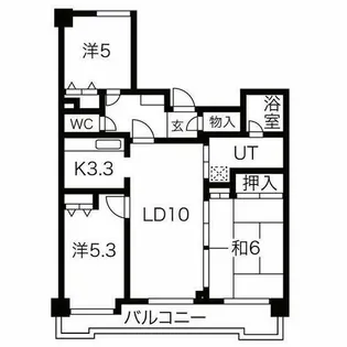 イトーピア豊田マンション【1202号室】の間取り