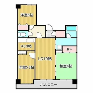 イトーピア豊田マンション【1202号室】の間取り