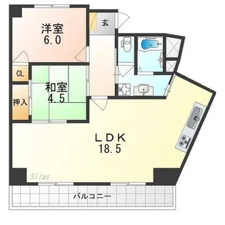 エクセレント山陽【4階】の間取り