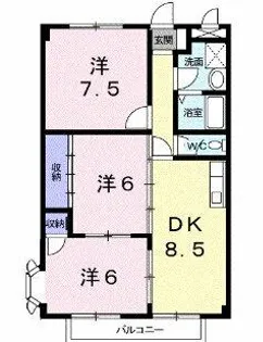 サンヒルズ千代田Ⅰ【1階】の間取り
