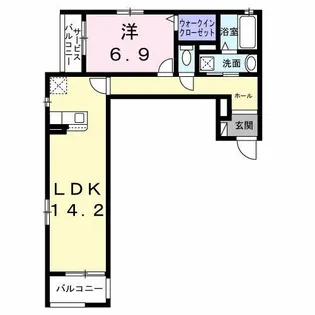 サニーレジデンス鷺洲A【1階】の間取り