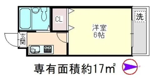 北斗ハイツ【202号室】の間取り