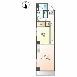 シャトー寿【301号室】の間取り