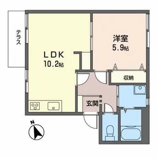 アイビーハイツ【101号室】の間取り