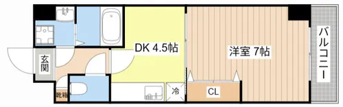 エンゼルプラザ南草津【308号室】の間取り