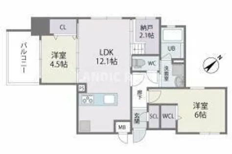 MODERN ASPIRATION平尾駅前【3階】の間取り