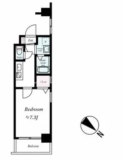 ローズモントフレア六本松【5階】の間取り