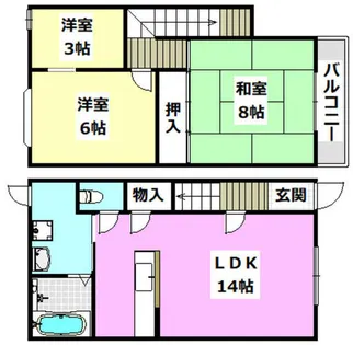 長澤ハイツ【C号室】の間取り