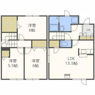 テラスハウス北26条【1階】の間取り