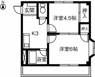 エ・クロール八事【205号室】の間取り