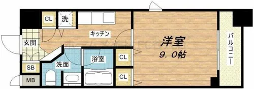 カスタリア堺筋本町【11階】の間取り