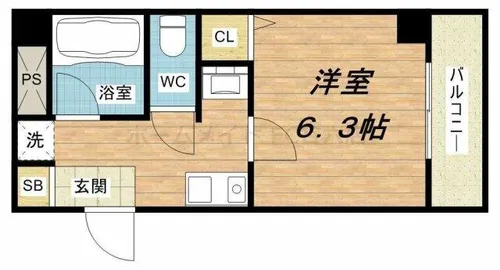 オーシャン森ノ宮【2階】の間取り