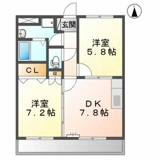 クレオール【2階】の間取り