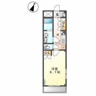 メゾンつばくろ【1階】の間取り