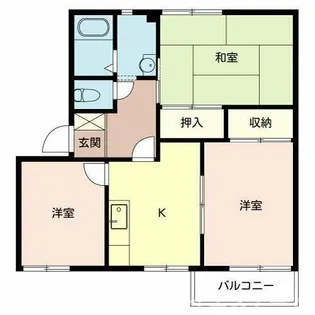 小野市喜多町(ヴィレッジ キタB)【201号室】の間取り