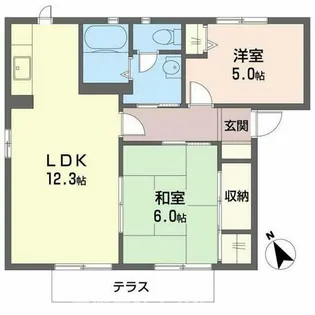 加東市藤田(クローバー 藤田)【101号室】の間取り