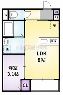 フィーリックス御井町【2階】の間取り
