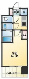 エスリードレジデンス大阪ザ・クラス【2階】の間取り