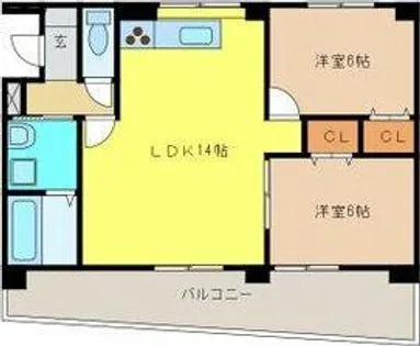 サンシャイン本郷B棟【B-2号室】の間取り