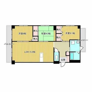 パルコート【5階】の間取り