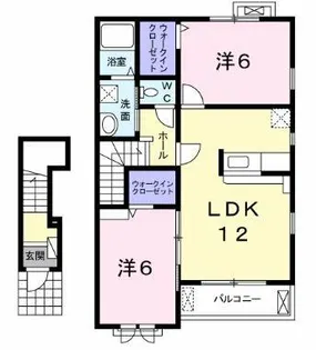 フィオーレくみのき【2階】の間取り
