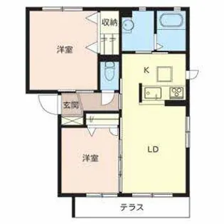 ブライトン ベル Ⅱ【1階】の間取り