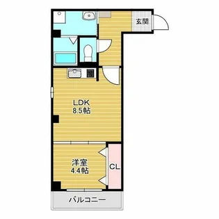 ソリティア茨木【2階】の間取り
