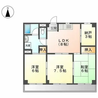 第2エンゼルビル【2C号室】の間取り