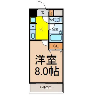覚王山エクセル【8階】の間取り