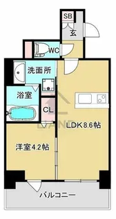 メゾン・ド・リエール博多【1003号室】の間取り