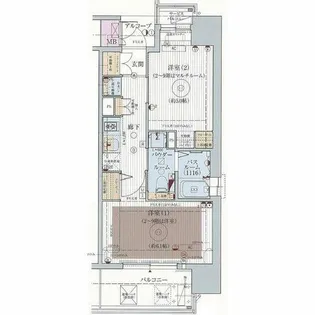 エステムプラザ福岡県庁前ネオシス【506号室】の間取り