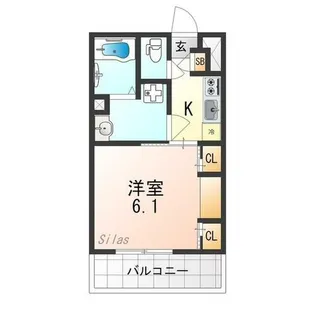 大阪府池田市神田1丁目【マンション】の間取り