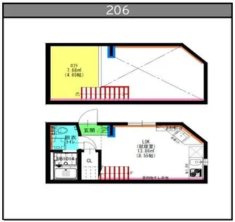 Velo JIYUGAOKA【2階】の間取り