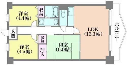 リメーン檜【4階】の間取り
