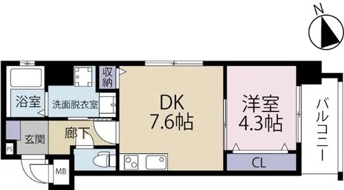 シンフォニー祇園【601号室】の間取り