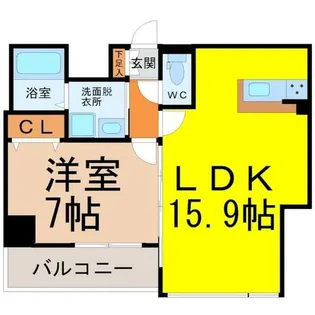 アンジュ栄【8階】の間取り