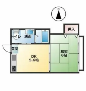 茶屋の木マンション【202号室】の間取り