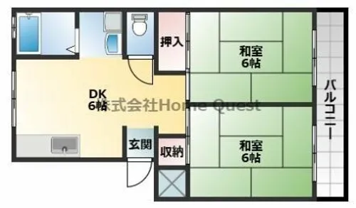 大蓮グリーンマンション【2階】の間取り