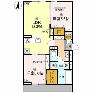 D-ROOM御厨中【1階】の間取り