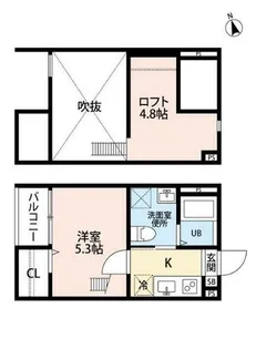 カーサフォルテ辻町【1階】の間取り
